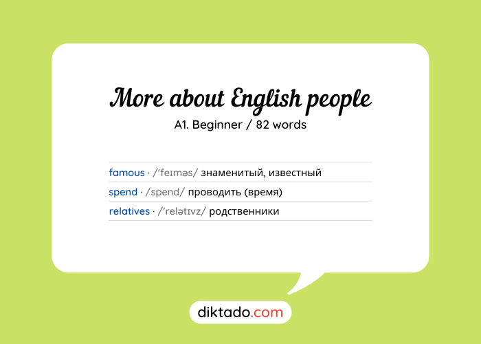 More about English people