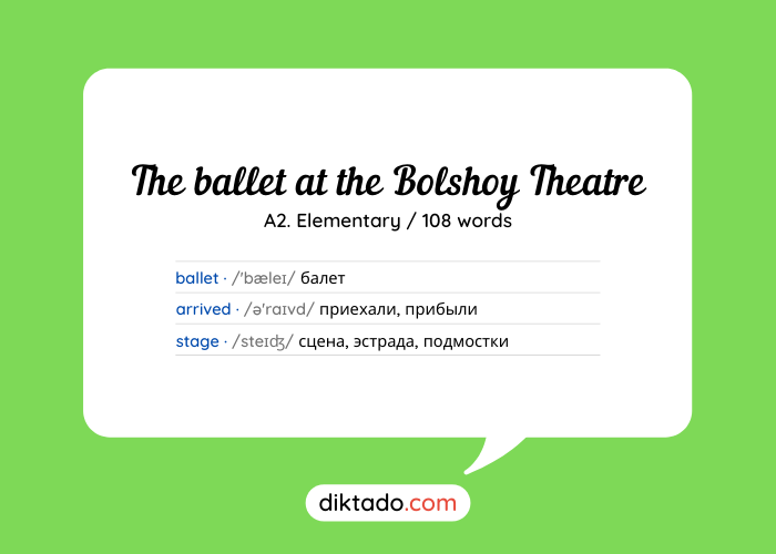 The ballet at the Bolshoy Theatre