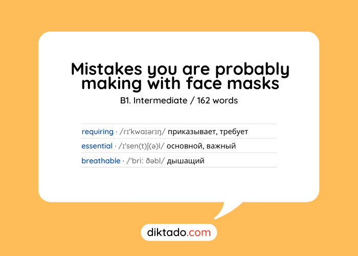 Mistakes you are probably making with face masks
