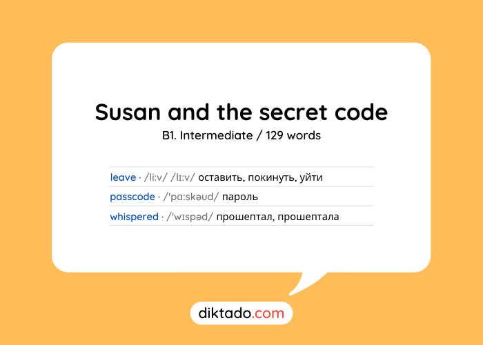 Susan and the Secret Code